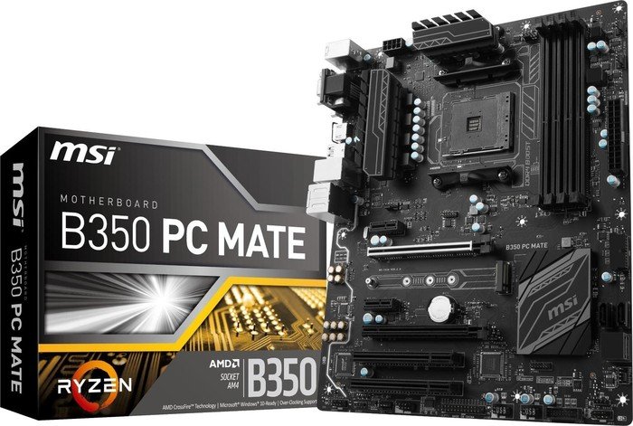 Msi b350 pc mate какие процессоры поддерживает