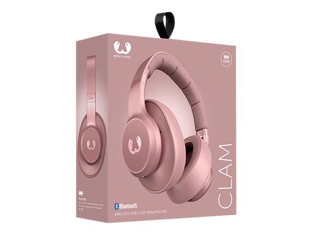 Fresh n Rebel Clam Headphones with mic Bluetooth wireless dusty pink