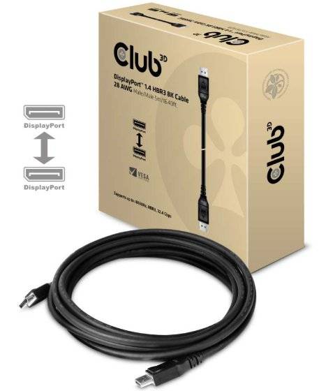 Club 3D DisplayPort 1.4 アクティブ 光ケーブル Active Optical Cable