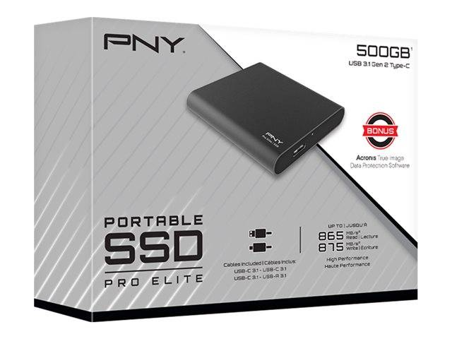 Pny SSD DISK USB 3.1 GEN2TYPE CEXT Hard Drive Silver