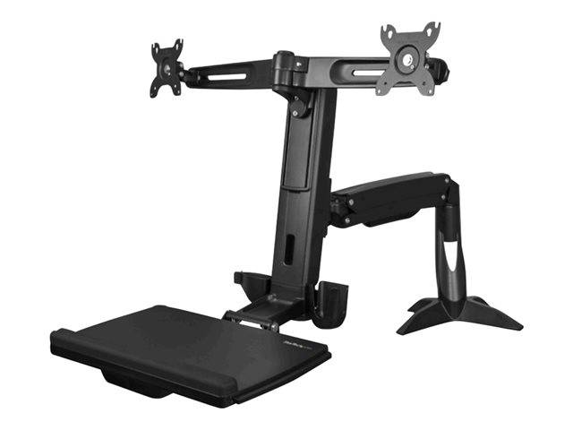 StarTech.com Sit Stand Dual Monitor Arm Desk 24