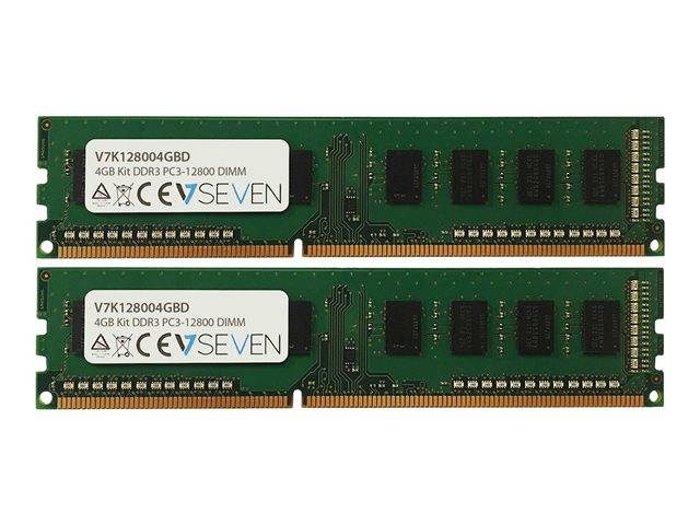 V7 DDR3 kit 4 GB: 2 x 2 GB DIMM 240-pin 1600 | V7K128004GBD