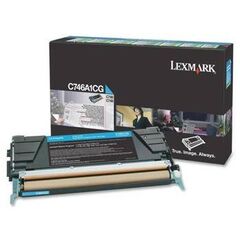 Lexmark Cyan original toner cartridge LCCP, LRP | C746A1CG
