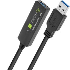 EFB Elektronik Techly Active Extension Cable USB3.2 SuperSpeed+ Signal Extender 10m Black | ICUR30100G, image 