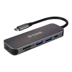 D-Link DUB-2325 - Hub - with card reader - 2 x SuperSpeed USB 3.0