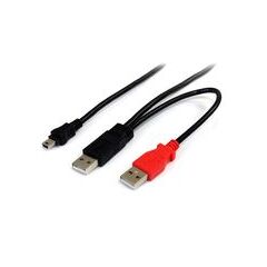 StarTech.com 1,8M USB Y Cable for External Hard Drive - USB A to mini B, image 