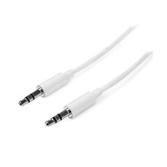 StarTech.com 3m White Slim 3.5mm Stereo Audio Cable - Male to Male, image 