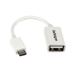 StarTech.com White Micro USB to USB OTG Host Adapter M/F (UUSBOTGW), image 