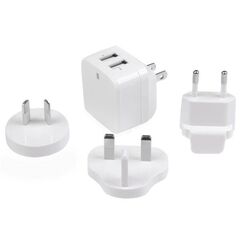 StarTech.com Dual-port USB wall charger - international travel - 17W/3.4A - white, image 