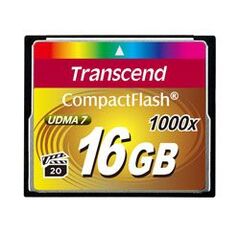 Transcend Ultimate,  Flash memory card  16GB,  1000x,  CompactFlash (TS16GCF1000), image 