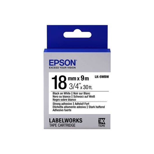 Epson LabelWorks LK-5WBW Strong adhesive black | C53S655012