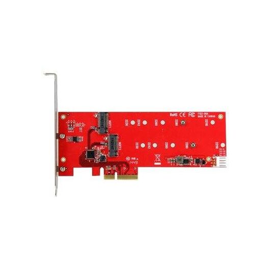 StarTech.com 2x M.2 SATA SSD Controller Card PCIe PEX2M2
