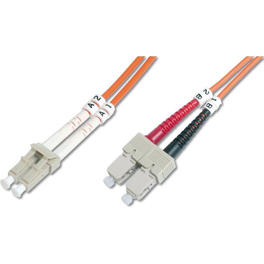 DIGITUS Patch cable LC multi-mode (M) to SC 1m orange DK-2532-01