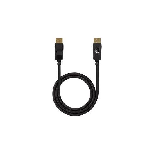 Manhattan DisplayPort 1.4 Cable, 8K@60hz, 3m, Braided Ca | 353625