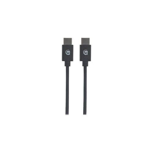 Manhattan USB-C to USB-C Cable, 3m, Male to Male, Black, | 354882