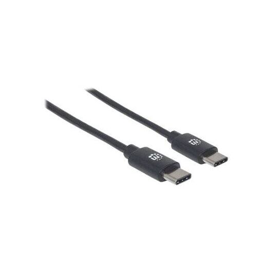 Manhattan USB-C to USB-C Cable, 3m, Male to Male, Black, | 354882