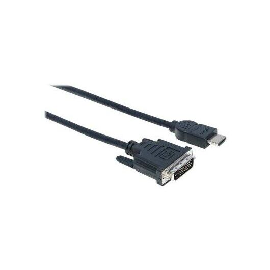 Manhattan HDMI to DVI-D 24+1 Cable, 3m, Male to Male, Bl | 372510