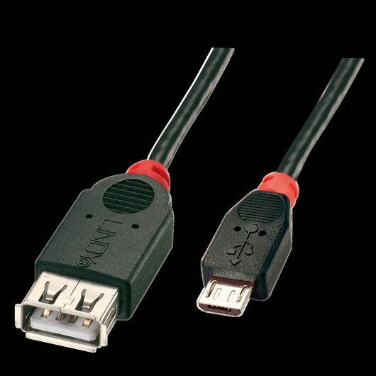 Lindy Premium - USB cable - USB (F) to Micro-USB Type B ( | 31935