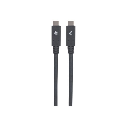 Manhattan USB-C to USB-C Cable, 2m, Male to Male, Black, | 354905