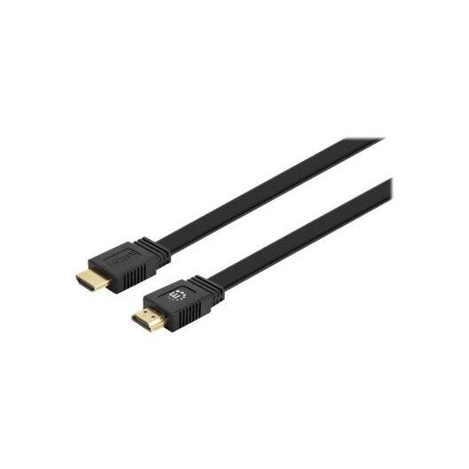 Manhattan HDMI Cable with Ethernet (Flat), 4K@60Hz (Prem | 355629