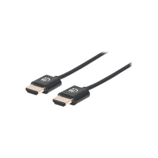 Manhattan HDMI Cable with Ethernet (Ultra Thin), 4K@60Hz | 394352