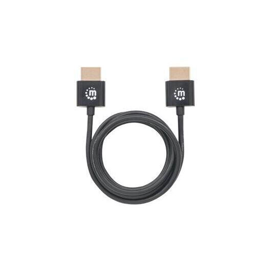 Manhattan HDMI Cable with Ethernet (Ultra Thin), 4K@60Hz | 394352