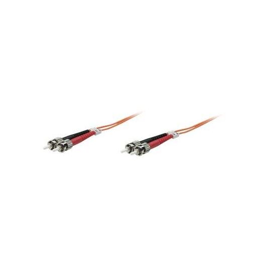 Intellinet Fiber Optic Patch Cable, OM1, ST/ST, 2m, Oran | 515764