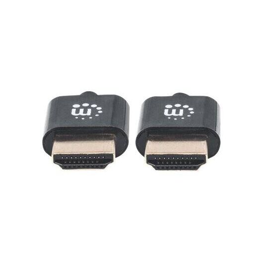 Manhattan HDMI Cable with Ethernet (Ultra Thin), 4K@60Hz | 394406