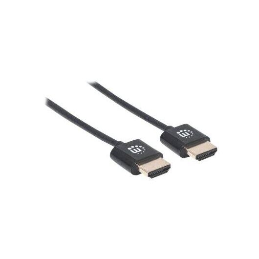 Manhattan HDMI Cable with Ethernet (Ultra Thin), 4K@60Hz | 394406