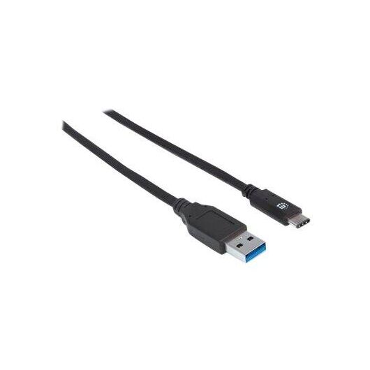 Manhattan USB-C to USB-A Cable, 50cm, Male to Male, Blac | 354639