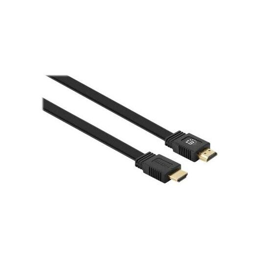 Manhattan HDMI Cable with Ethernet (Flat), 4K@60Hz (Prem | 355636