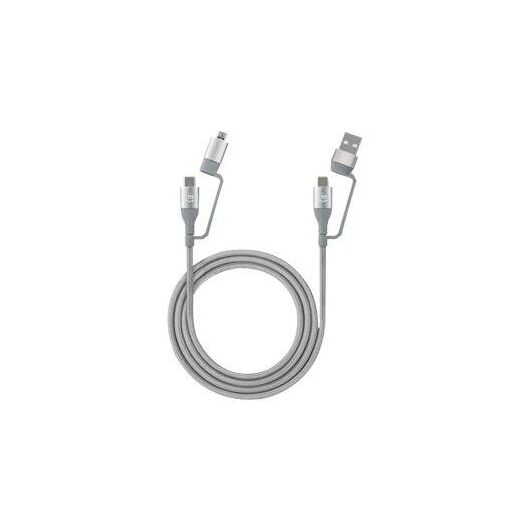 Manhattan USBC & USBA 4in1 Charge & Sync Cable, 1m, 390606