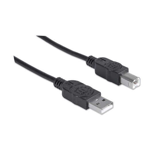 Manhattan USB-A to USB-B Cable, 1.8m, Male to Male, Blac | 333368