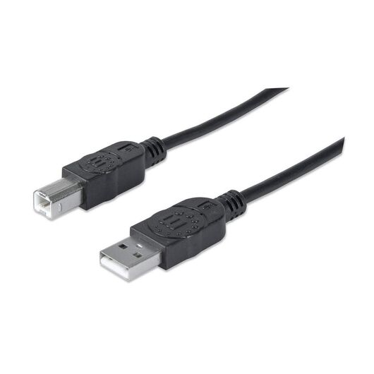 Manhattan USB-A to USB-B Cable, 1.8m, Male to Male, Blac | 333368